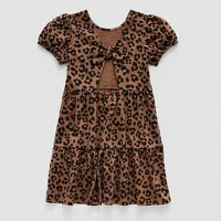 Thereabouts Little Girls Short Sleeve Puffed A-Line Dress