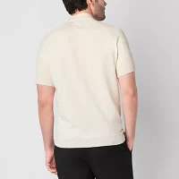 J. Ferrar Mens Crew Neck Short Sleeve Pullover Sweater