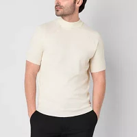 J. Ferrar Mens Crew Neck Short Sleeve Pullover Sweater