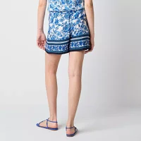 by&by Womens Mid Rise Pull-On Short Juniors