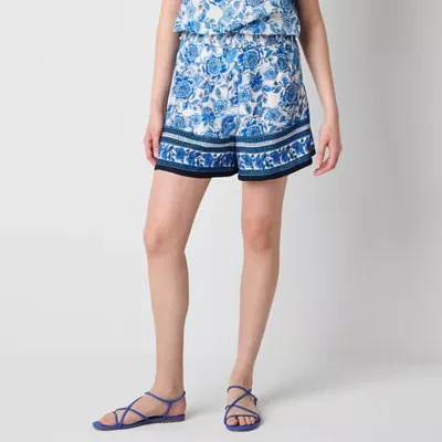 by&by Womens Mid Rise Pull-On Short Juniors