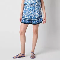 by&by Womens Mid Rise Pull-On Short Juniors