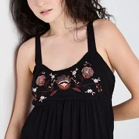 Arizona Womens Sleeveless Floral Fit + Flare Dress Juniors