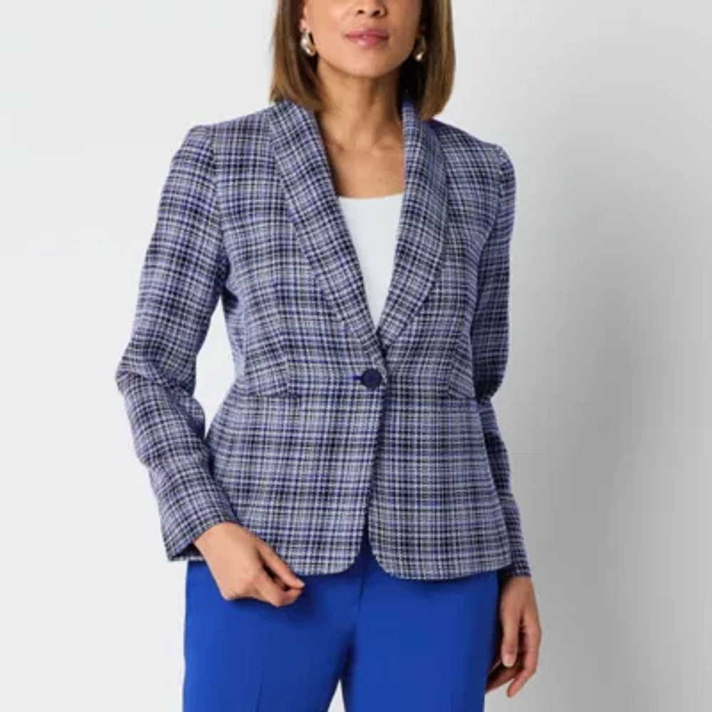 Black Label by Evan-Picone Tweed Womens Classic Fit Suit Jacket