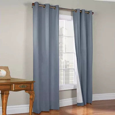 Weathermate Energy Saving Light-Filtering Grommet Top Set of 2 Curtain Panel