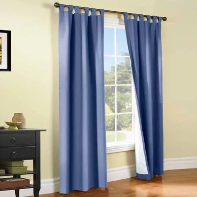 Weathermate Tab Top Energy Saving Light-Filtering Set of 2 Curtain Panel