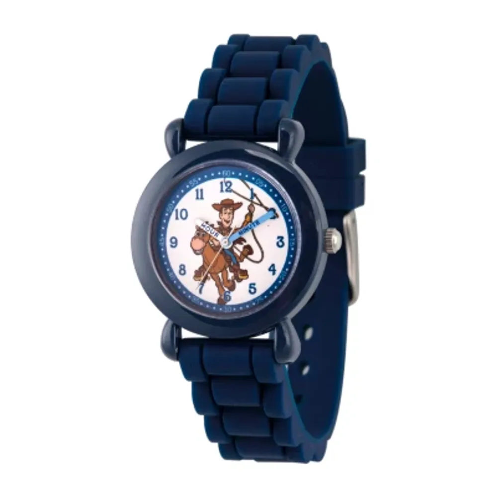 Disney Time Teacher Toy Story Boys Blue Strap Watch Wds000721