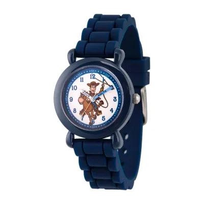 Disney Time Teacher Toy Story Boys Blue Strap Watch Wds000721