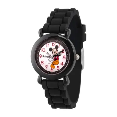 Disney Mickey Mouse Boys Black Strap Watch Wds000738