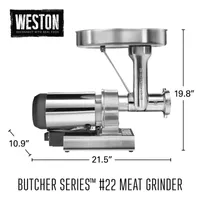 Weston Butcher Series #22 Meat Grinder And Sausage Stuffer