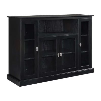 Summit Highboy TV Stand with Storage Cabinets and Shelves