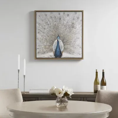 Madison Park Gilded Peacock Framed Canvas Art