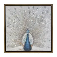Madison Park Gilded Peacock Canvas Art