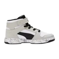 PUMA Rebound Mid Layup Marble Little Boys Basketball Shoes