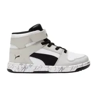 PUMA Rebound Mid Layup Marble Little Boys Basketball Shoes