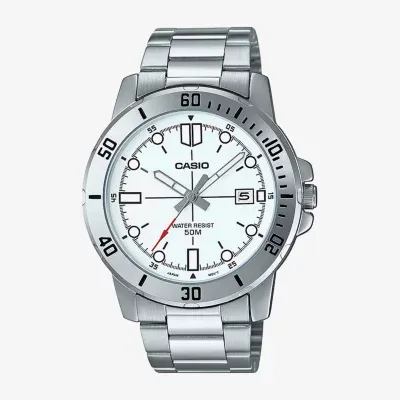 Casio Mens Silver Tone Bracelet Watch Mtpvd01d-7ev