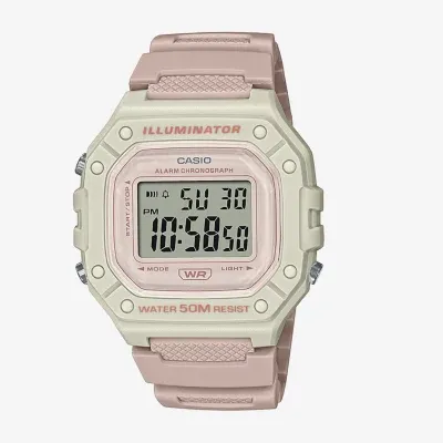 Casio Womens Pink Strap Watch W218hc-4a2v