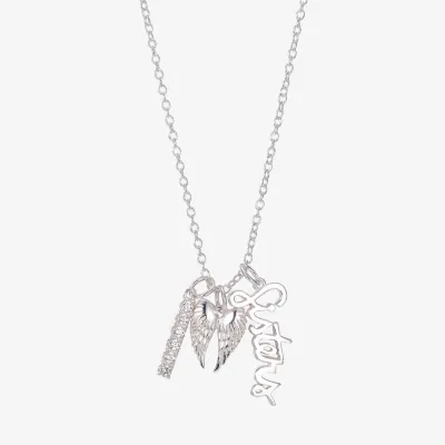 Footnotes Angel Sterling Silver 16 Inch Link Wing Pendant Necklace