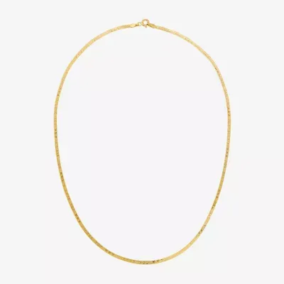 Made in Italy 10K Gold 18 Inch Herringbone Chain Necklace