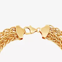 14K Gold Hollow Link Chain Bracelet