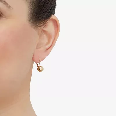 14K Gold Ball Drop Earrings