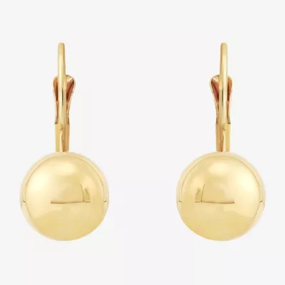 14K Gold Ball Drop Earrings
