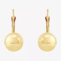 14K Gold Ball Drop Earrings