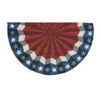 Geo Crafts Americana Patriotic Coir 18"X30" Wedge Doormat