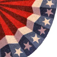 Geo Crafts Americana Patriotic Coir 18"X30" Wedge Doormat