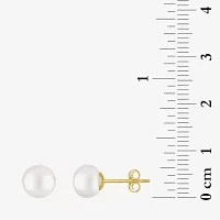 Yes, Please! White Cultured Freshwater Pearl 14K Gold Over Silver Ball 2 Pair Earring Set