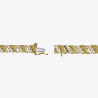 14K Gold Over Silver 7.25 Inch Link Chain Bracelet