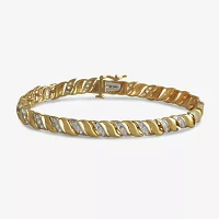 14K Gold Over Silver 7.25 Inch Link Chain Bracelet