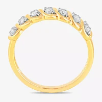 1/2 CT. T.W. Lab Grown White Diamond 14K Gold Over Silver Sterling Band