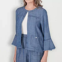 Alfred Dunner Blue Bayou Lightweight Womens Jacket