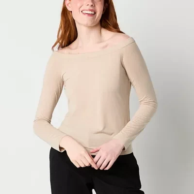 Worthington Womens Long Sleeve Blouse