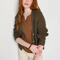 a.n.a Womens Short Sleeve Henley Shirt