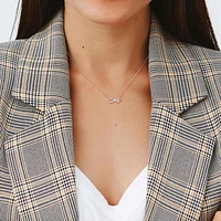 Womens Genuine Pink Morganite 10K Rose Gold Bow 17 Inch Pendant Necklace