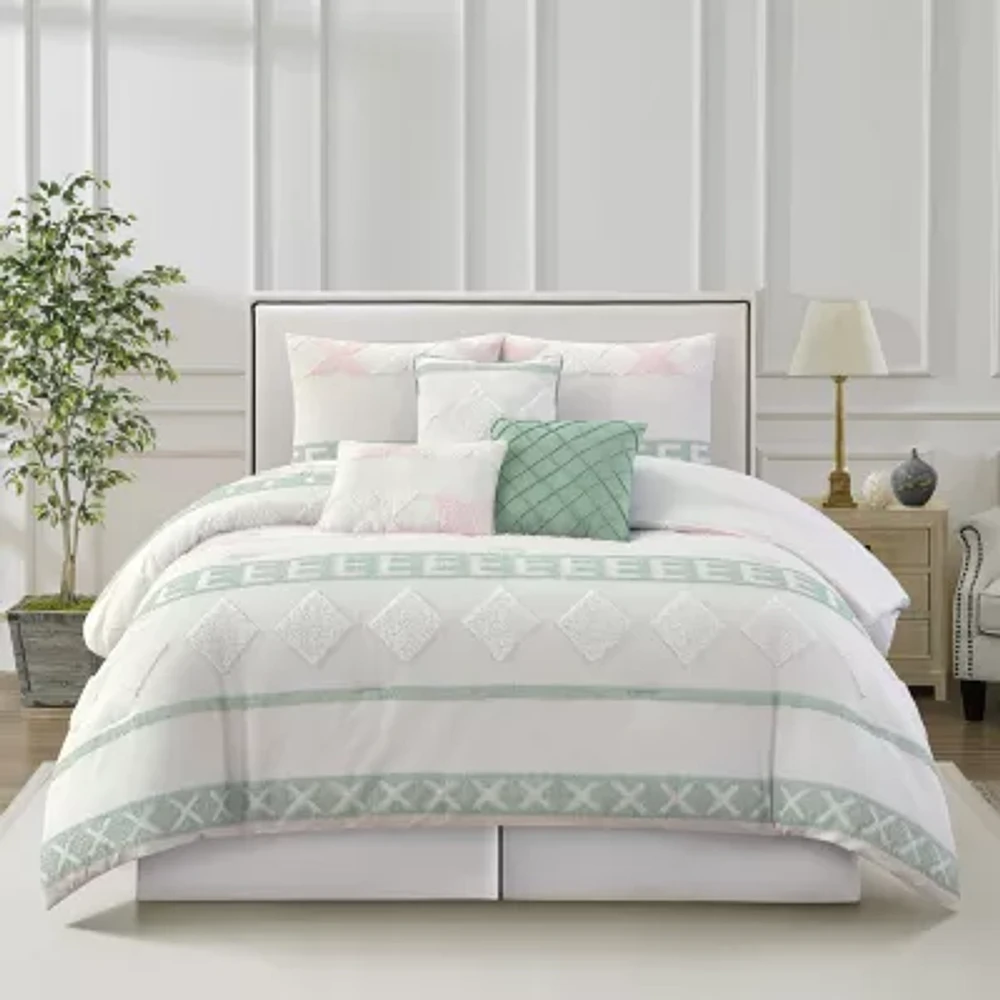 Stratford Park Britton 7-pc. Geometric Lightweight Comforter Set