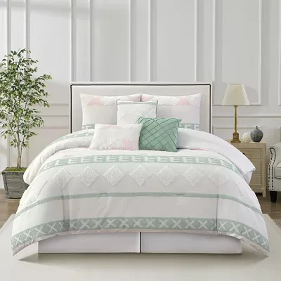 Stratford Park Britton 7-pc. Geometric Lightweight Comforter Set