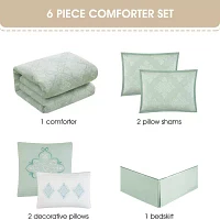 Stratford Park Arlo 6-pc. Medallion Lightweight Comforter Set