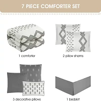 Stratford Park Wesley 7-pc. Geometric Lightweight Comforter Set