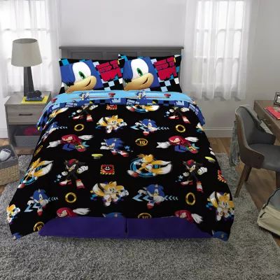 Sega Sonic Speed the Hedgehog Complete Bedding Set With Sheets