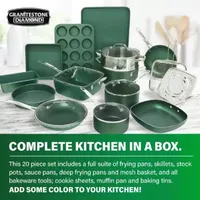 Granitestone 20-pc. Aluminum Dishwasher Safe Non-Stick Cookware Set