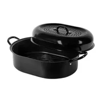 Granitestone 16’’ Ultra Nonstick Aluminum Oval Roasting Pan with Lid