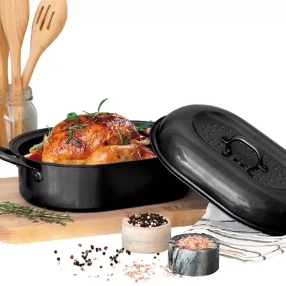Granitestone 16’’ Ultra Nonstick Aluminum Oval Roasting Pan with Lid
