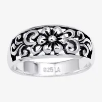 Footnotes Daughter Sterling Silver Flower Band