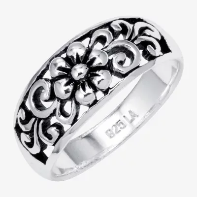 Footnotes Daughter Sterling Silver Flower Band