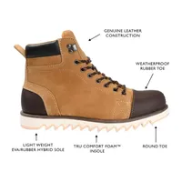 Territory Mens Altitude Flat Heel Lace-Up Boots