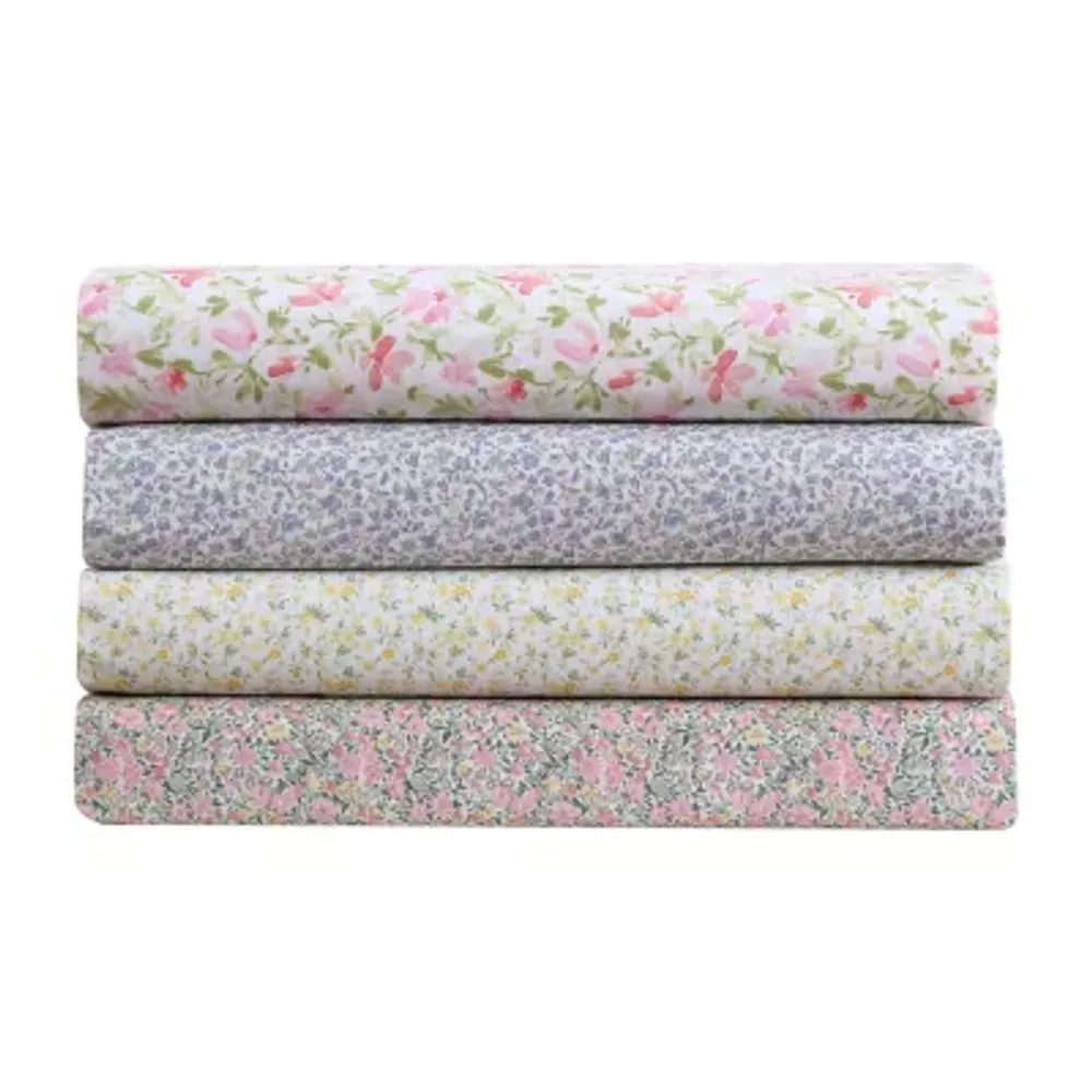 Laura Ashley 200tc 100% Cotton Percale Sheet Set