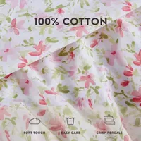 Laura Ashley 200tc 100% Cotton Percale Sheet Set
